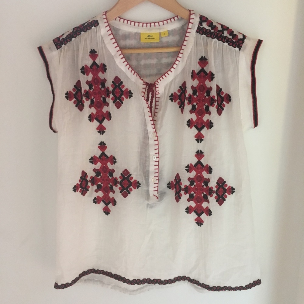 Relisted: Roller Rabbit Peasant Style Blouse